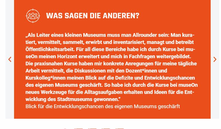 Testimonial Museen
