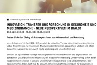 Weltgesundheitstag 7.April: Dialogforum der Universitäten findet online statt