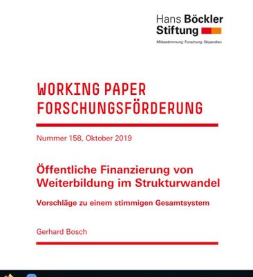 Weiterentwicklung der Weiterbildungsfinanzierung Weiterentwicklung der Weiterbildungsfinanzierung